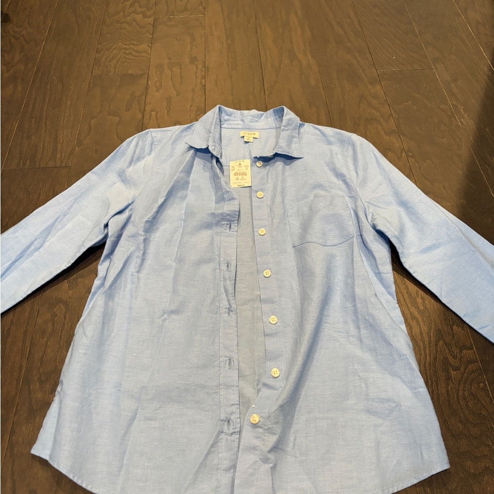 J Crew Factory linen and cotton button down